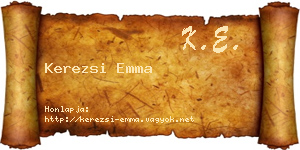Kerezsi Emma névjegykártya